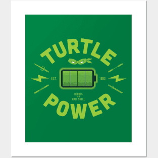 Turtle Power - ooze green Posters and Art